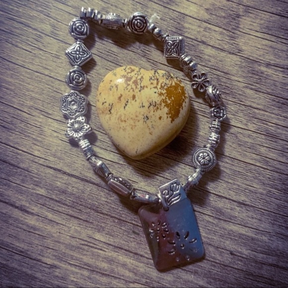 New Handmade Spring Bloom Live 2 Panel Flowers BOHO Sterling Silver Bracelet - Picture 5 of 12